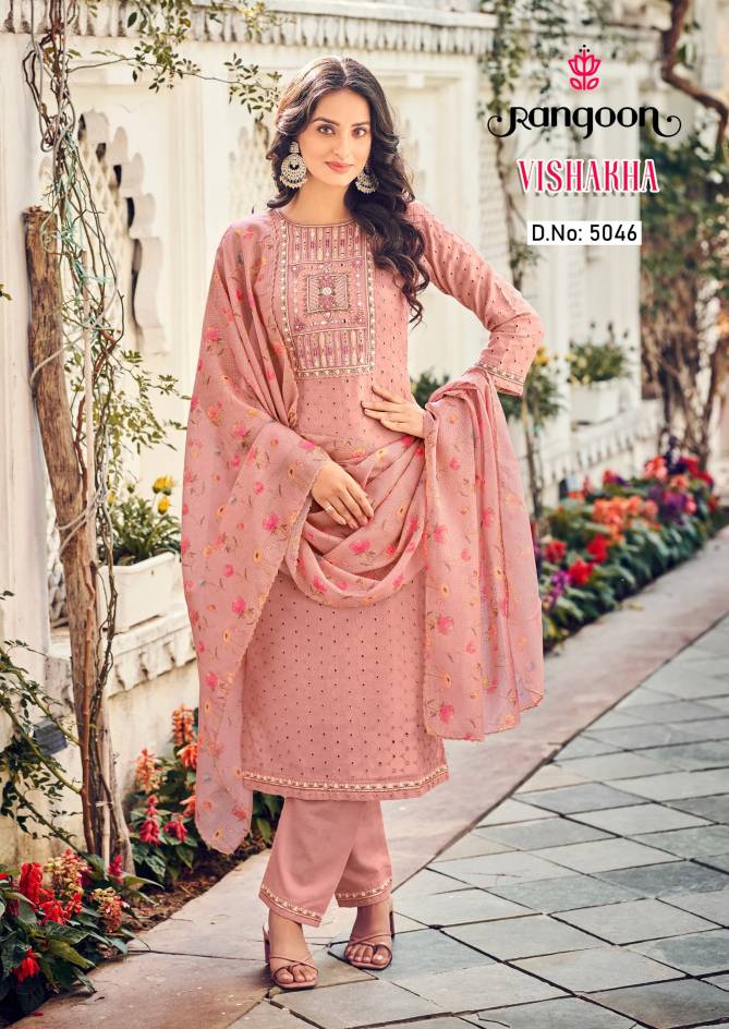 Vishakha By Rangoon Embroidery Work Pure Cotton Readymade Suits Wholesale Market In Surat